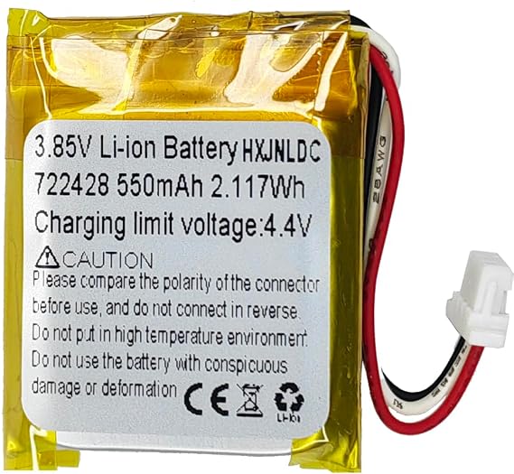 DC 3.85V 550mAh 722428 Rechargeable Lithium Battery for Sony WH-CH720NWH-XB910NINZONE H9 Wireless Noise Reduction Gaming Earphones Battery Replacement