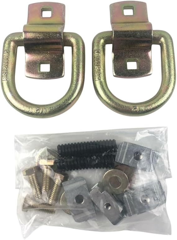 Triton 21807 Heavy Duty 1/2" D-Ring Tie Down Kit for Quick Slide Channel