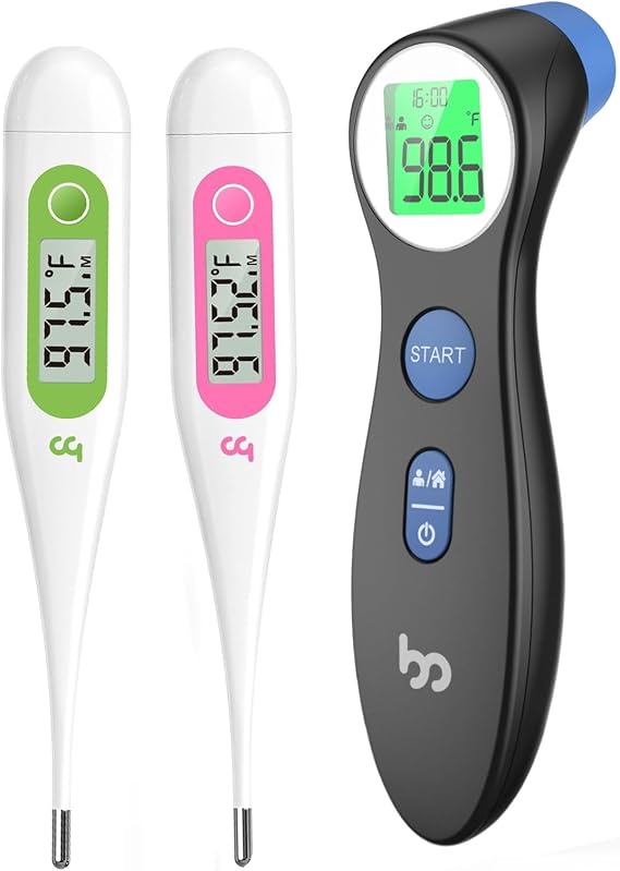 Forehead Thermometer + Oral Thermometer + BBT Thermometer