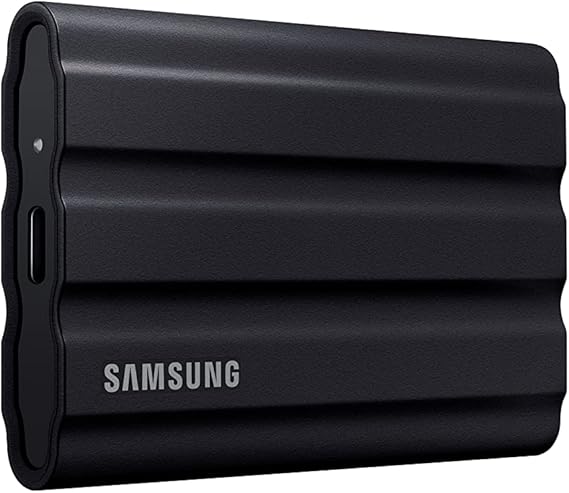 SAMSUNG T7 Shield 4TB, Portable SSD, up-to 1050MB/s, USB 3.2 Gen2, Rugged, IP65 Water & Dust Resistant, for Photographers, Content Creators and Gaming, Extenal Solid State Drive MU-PE4T0S/AM, Black