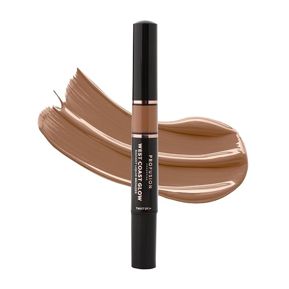 Profusion Cosmetics West Coast Glow Radiant Liquid Bronzer, Highly Pigmented Cream Bronzer Makeup, Long-Lasting, Blendable & Light-Weight Formula, Vegan & Cruelty-free, Newport