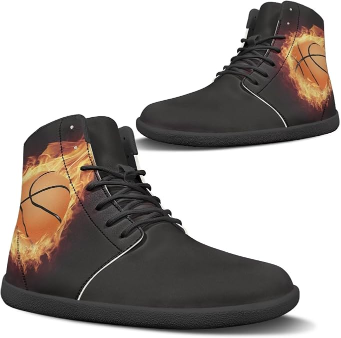 Binienty Men's Cross-Training Barefoot Shoes Lightweight High Top Multi-Sport Minimalist Shoes