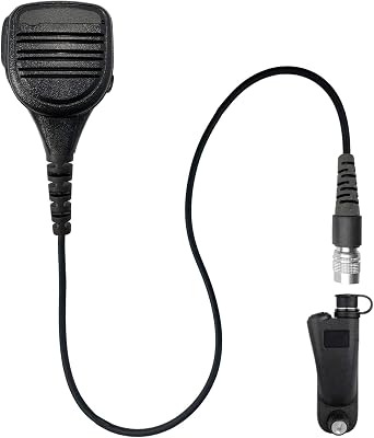 Straight Cable Loud Speaker Hand Mic- Compatible with Motorola: APX Apex Series, XPR Series, SRX2200, More