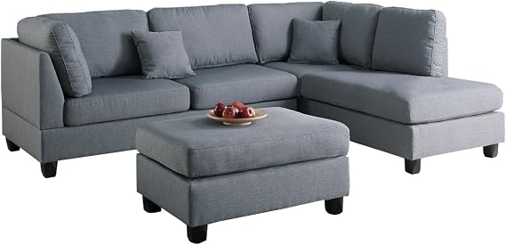 Poundex Upholstered Sofas/Sectionals/Armchairs, Grey