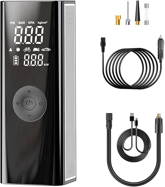 Tire Inflator Pump 2600mAh X3 Portable Car Air Compressor 12V 150Psi For Pickup Trucks SUV Motorcycle Wireless Easy To Use