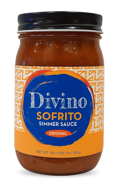 Divino Foods Sofrito Simmer Sauce Latin Cooking Sauce & Marinade for Chicken, Rice & Meal Prep Easy Dinner in Minutes, All Purpose Healthy Cooking Sauce