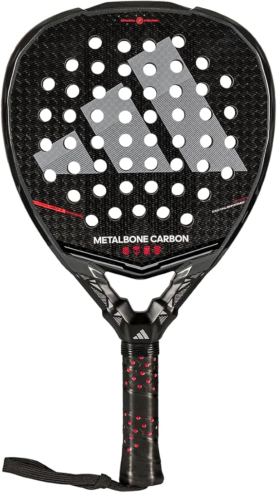 adidas Metalbone Carbon 2026 Racket Black, Diamond Shape, EVA Soft Performance Foam, aluminized Carbon 6K