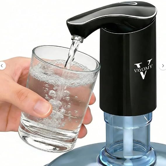 Vayomy SilentPro Ultra Sessiz Şarjlı Otomatik Damacana Su Pompası Yüksek Hızlı Akış 1200mAh BPA Free