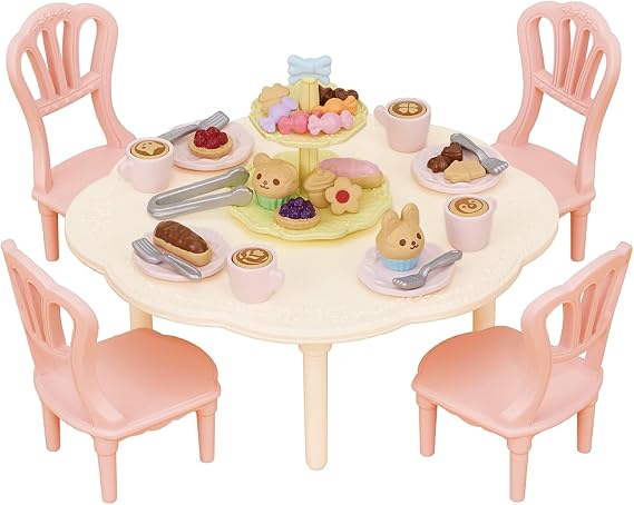Calico Critters - Sweets Party Set - Dollhouse Furniture & Accessories | Throw a dessert celebration - miniature cakes, treats and table pieces for party scenes worth every crumb, Ages 3+