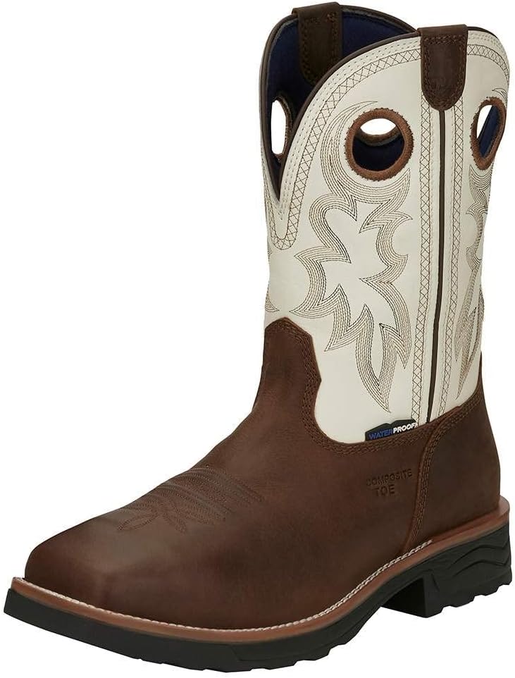 Tony Lama Mens Fireball 11 Composite Toe Waterproof Sqaure Toe Work Boot