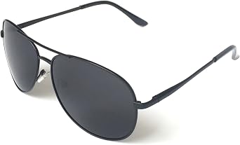 J+S Premium Military Style Classic Aviator Sunglasses, Polarized, 100% UV protection for Men Women