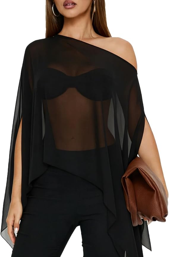 Women Chiffon Cape Shawl Sheer Poncho Top Cover Up Shrugs Shawl Evening Dresses Wedding Party Shawl Tops