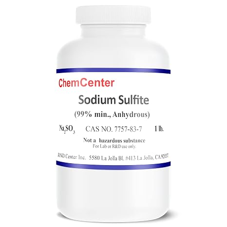 Sodium Sulfite, 99% min, Anhydrous, 1 lb.