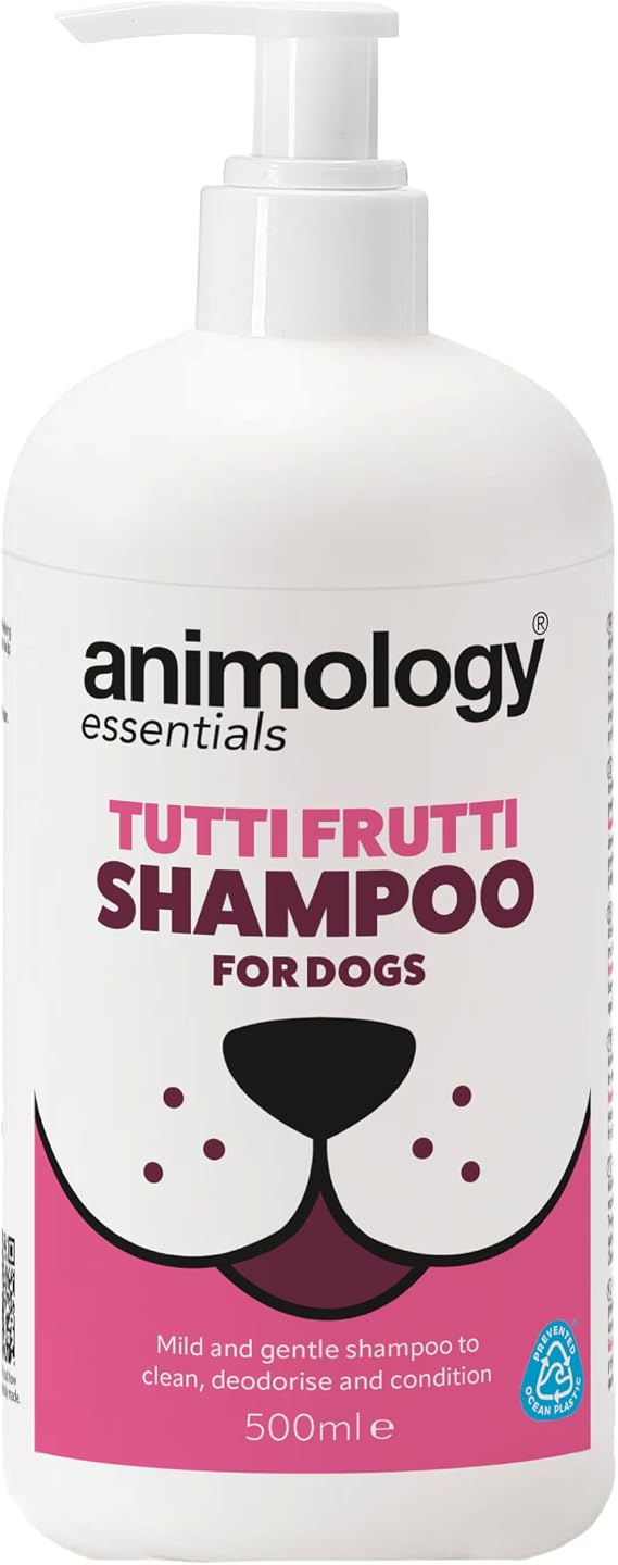 Animology Essentials Tutti Frutti Dog Shampoo 500ml, Fruity Scented, Gentle Cleanser with Conditioner