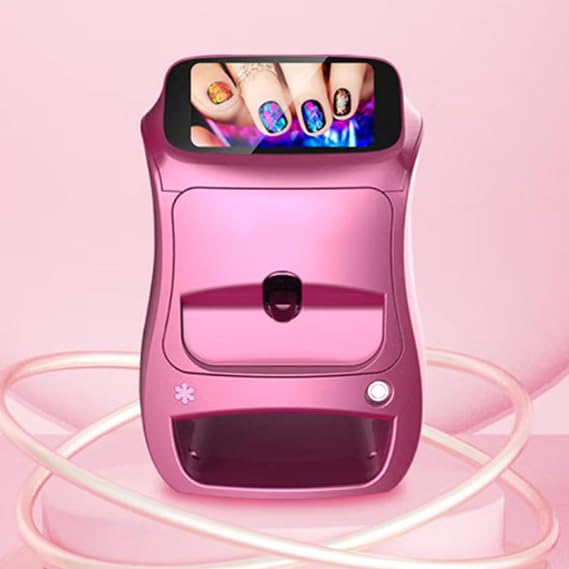 Nail Printer Machine 3D Smart, 1200DPI Printing Resolution, Portable Nail Art Machines, Wi-Fi/DIY Compatible, 10 Seconds Working Time, for Home and Salon Use