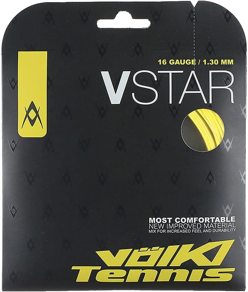 Volkl V-Star | Tennis Racquet String | Spin & Control | Smooth Finish Co-Polymer String