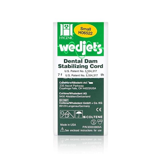 Dental COLTENE Wedjets Dental Dam Stabilizing Cord Small H06522 Yellow