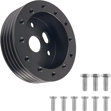 10PCS Steering Wheel Adapter Kit,Sturdy Steering Wheel Hub Adapter with Bolts for 6 Hole to 3 Hole Conversion or Raising The Steerings Wheels,Essential Steerings Wheels Spacer