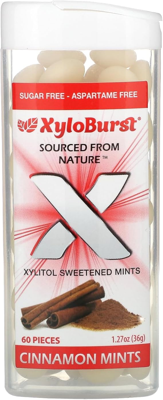 Xyloburst Mint Flip Top Jars, Cinnamon, 60 Count