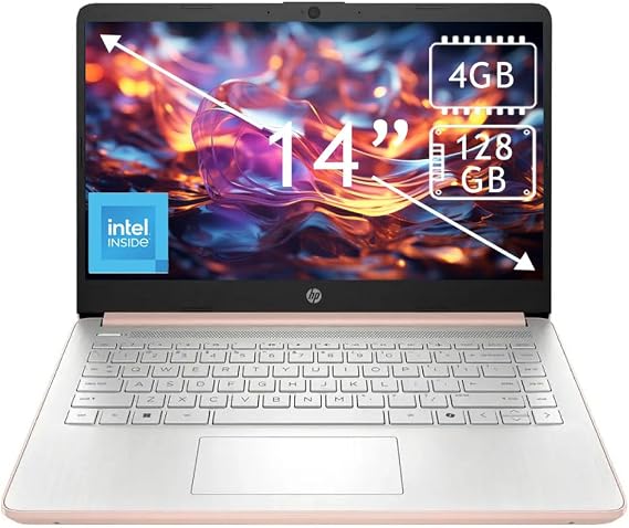 HP Business Student Laptop Computer - Windows 11 Pro & 1-Year Microsoft Office 365 | 14 inch HD | AI-Powered, Long Batter Hr N-Serious Laptop| 16GB RAM, 128GB UFS, 256GB Extend Micro SD
