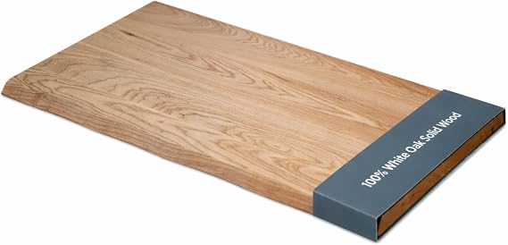 White Oak Solid Wood Table Top - Live Edge Wood Slab for Desktop, Countertop, Laundry, DIY Tabletop, Desk Top - 27" D x 60" W, Fully Finished and Scratch Resistant