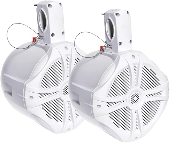 Power Acoustik 6.5" MARN Wake TWR WHT, MWT_65W Marine-Grade 6.5" 500-Watt Wake Tower Enclosure & Speaker System (White), 100% Waterproof Enclosure & Speaker System, High-Density ABS Construction wi...