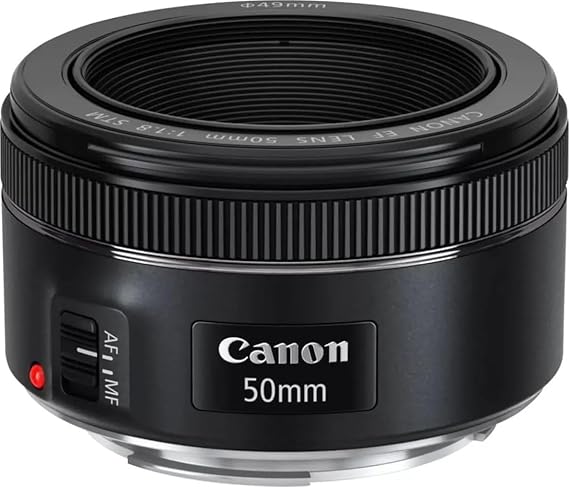 Canon EF 50mm f/1.8 STM Lens, Black, Compatible with Canon EOS DSLR Cameras | Compatible with EOS DSLR Cameras