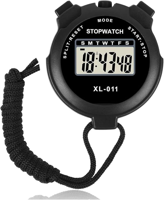 Digital Sports Stopwatch Timer, Single Lap Split Digital Stopwatch with Alarm, Multi-Function Large Display Countdown Timer, Shockproof for Coaches, Swimming, Running, Sports, Gym