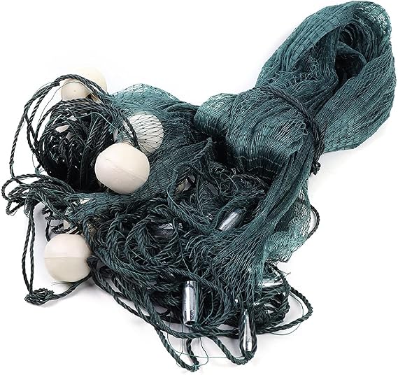 6.5X 33 FT Beach Seine/Drag Nets Nylon Beach Seine Fishing Cast Net Fishing for Bait Trap Fish Throw Net, Cast Nets Mesh Throw Net Freshwater Casting Nets