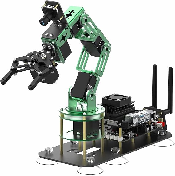 Yahboom 6DOF Robotic Arm for Raspberry Pi 5 ROS2,3D AI Vision Camera | Desktop Collaboration, Developed Python Programming for Mechanical Engineer(Standard without Nano)