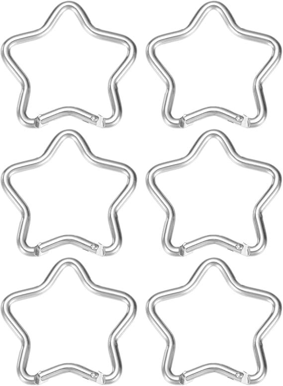 Star Shaped Snap Clip - Durable Keychain Clip Spring Snap Hook for Backpacks, Outdoor Traveling