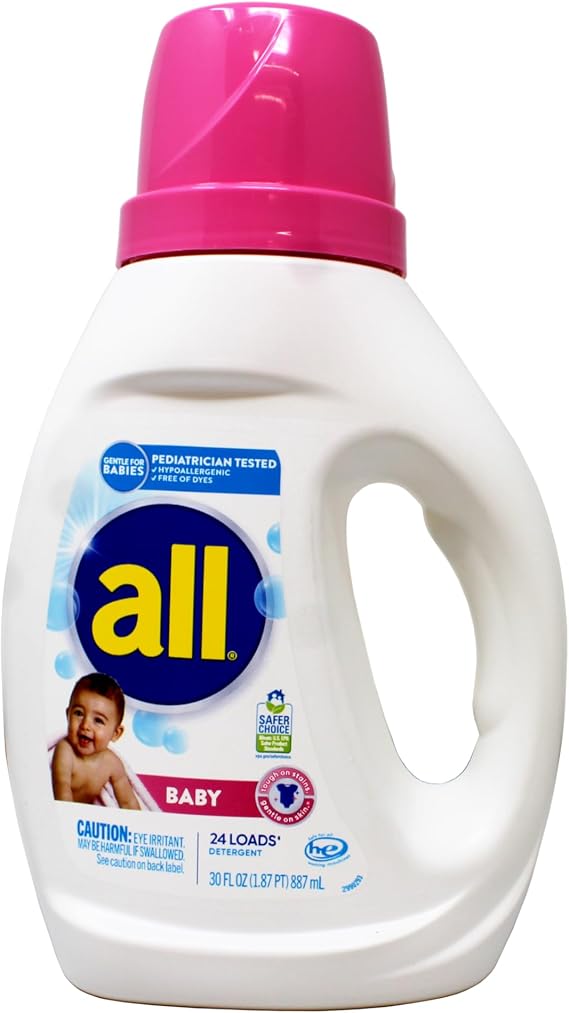 All Liquid Laundry Detergent, Gentle for Baby, 24 Loads, 30 fl oz