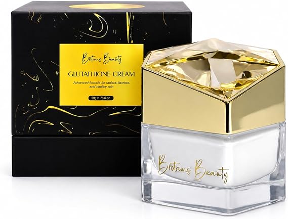 Premium Glutathione Face Cream by Britains Beauty – Brightening, Anti-Pigmentation & Hydrating Moisturizer for Smooth, Glowing Skin (50g)