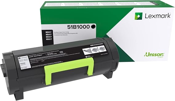 Lexmark 51B1000 MS317dn MX317dn MS417dn MX417de MS517dn MX517de MS617dn MS617de Return Program Cartridge Toner | Unison Toner with 2500 page yield and return program for MS317dn, MS417dn and MX617de