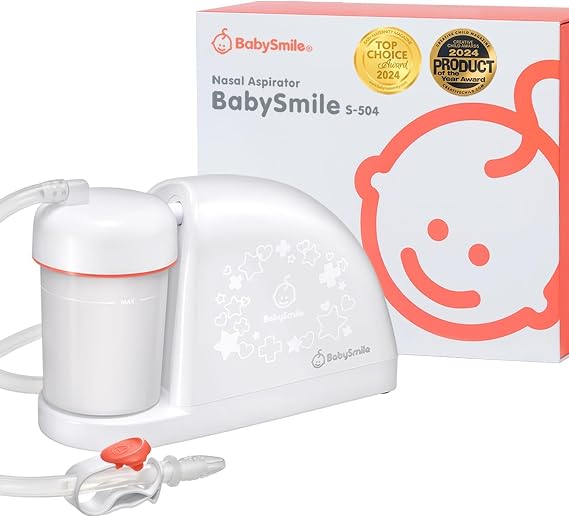 BabySmile Electric Nasal Aspirator, Gentle Suction Nose Cleaner for Babies