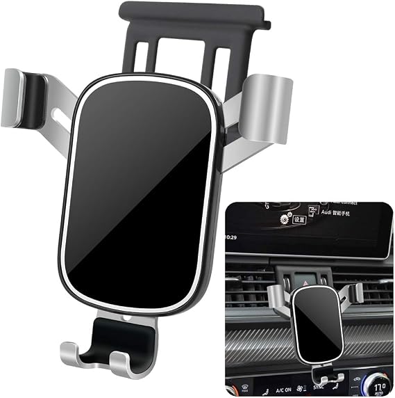 LUNQIN Car Phone Holder for Audi Q5 2018-2024 and Audi SQ5 2018-2024 Auto Interior Accessories Best Phones Mount Cell Cellphone Mobile Cradle Charging Navigation Bracket Screen Air Vent Accessory