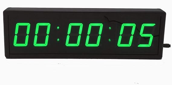 Green LED Countdown Clock Countdown Count Up in Hours Minutes Seconds