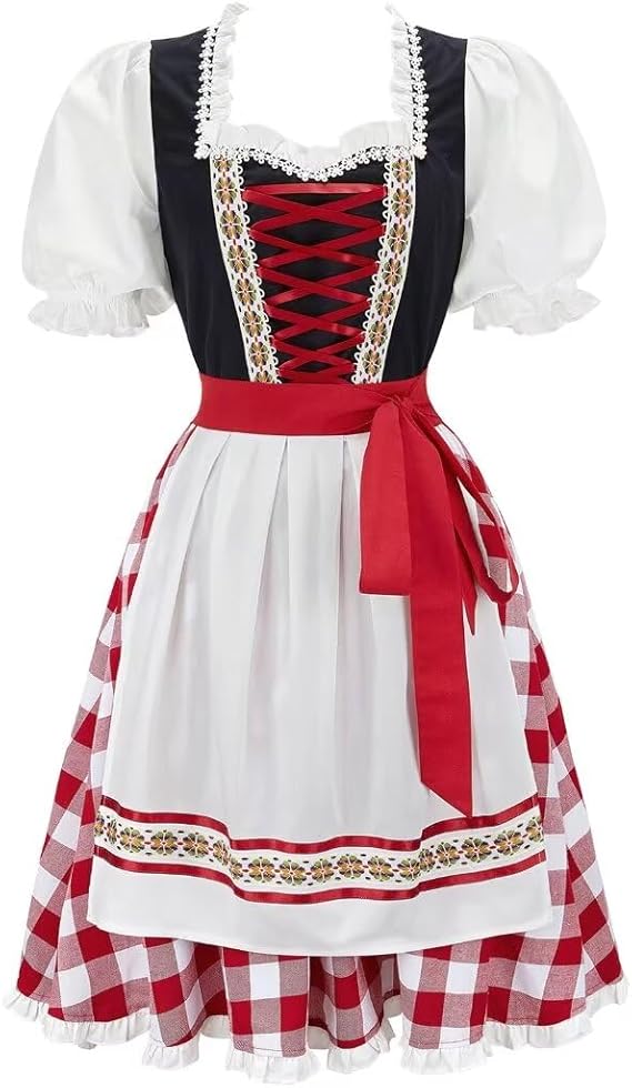 Grebrafan Oktoberfest Costume Women German Dirndl Dress Festival