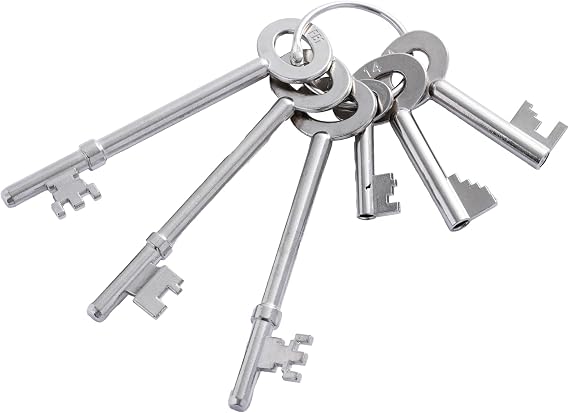 6pcs FB Fire Brigade Keys, Fire Brigade Drop Keys Set