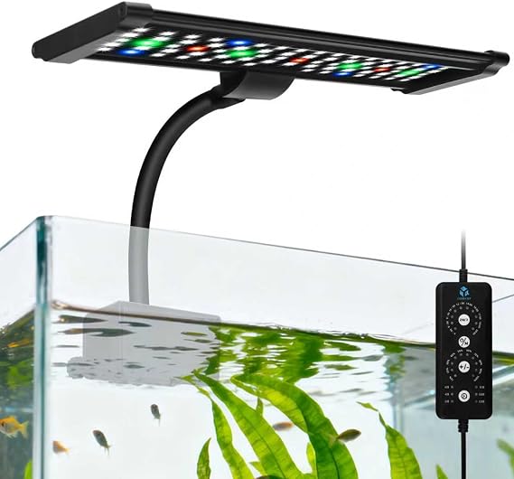 Aquarium Fish Tank LED Light - 18W Clip on Plants Lamp with Timer DIY Mode [Energy Class A]