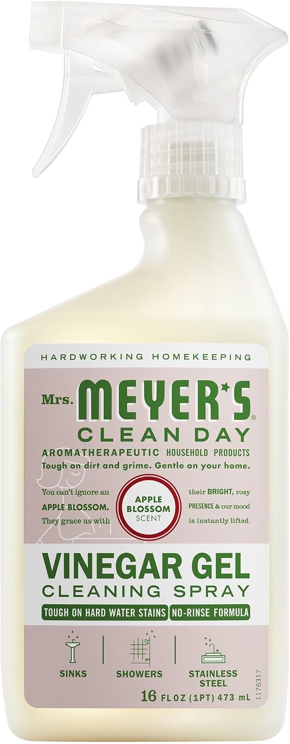 MRS. MEYER'S CLEAN DAY Vinegar Gel Cleaning Spray, Apple Blossom, 16 fl oz