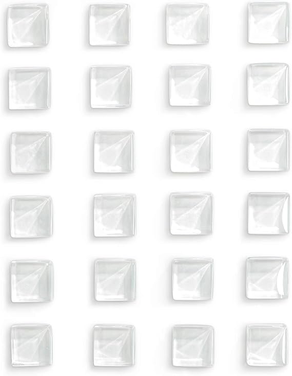 Mymazn Fridge Magnets Refrigerator Magnets for Fridge Cute Glass Magnets Decorative Kitchen Office (White)