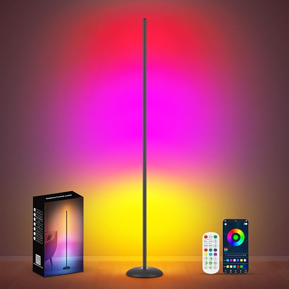 Corner Floor Lamp, Smart RGB LED Corner Lamps for Living Room