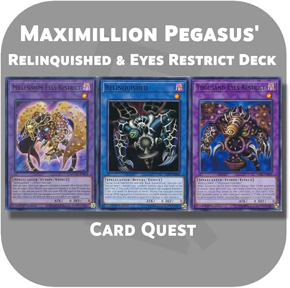 Complete Custom Deck for Yu-Gi-Oh! - Maximillion Pegasus' Relinquished & Eyes Restrict Deck