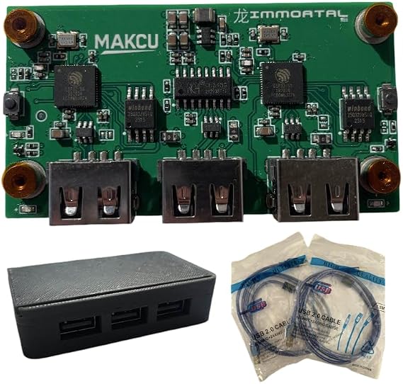 MAKCU MAKCM V3 ESP32 DMA Mouse Emulator Pre-Flashed Passthrough v3 Firmware Updated V3 PCB (Stability-Enhanced Capacitors) - IMMORTAL