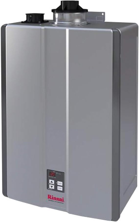 Rinnai RU180iP Condensing Tankless Hot Water Heater, 10 GPM, Propane, Indoor Installation