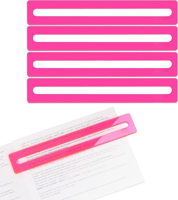 4PCS Mahjong Line Finder, Beginner Mahjong Rules Reader, for Players, Mah Jong Card Guide Accessories (Pink)