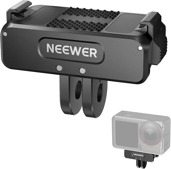 NEEWER Magnetic Mount Adapter Compatible with DJI Osmo 360 Action 5 Pro/4/3 | Upgraded Metal Quick Release Action Camera Mount, Vlogging Accessories, with 1/4" Tripod Thread, AC011