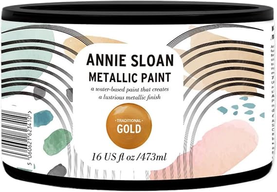 Annie Sloan Metallic Paint (Traditional Gold) - Water Based Multi Surface Paint for Home Decor, Walls and Gilding