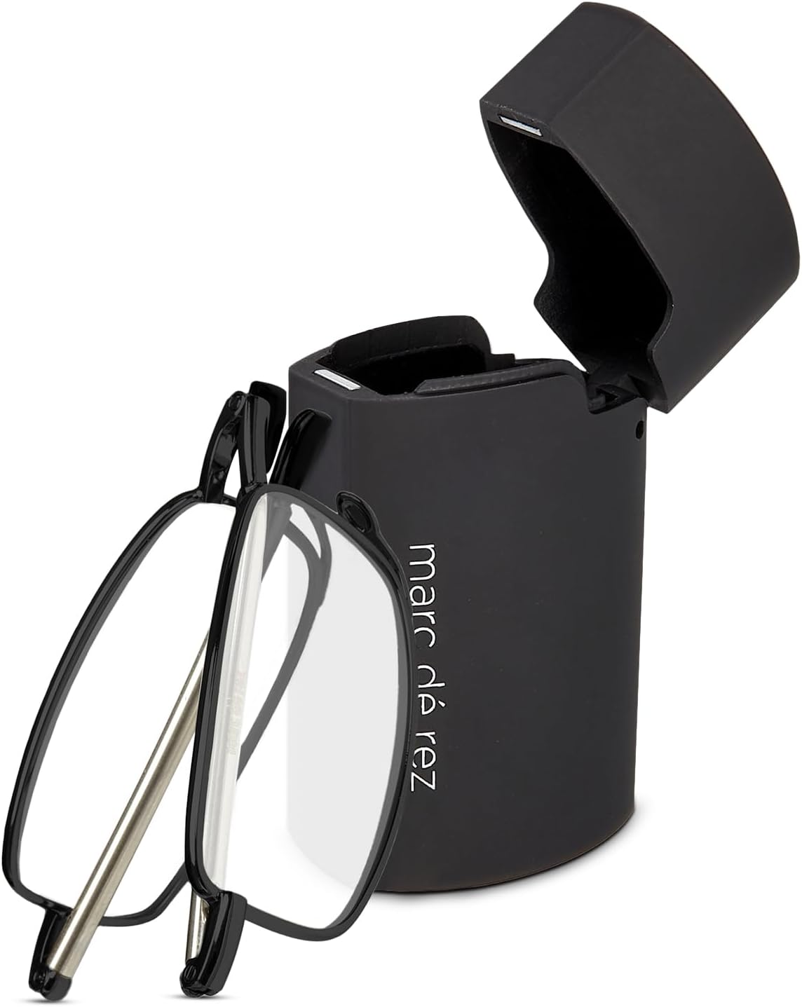 Hard Case Folding Reading Glasses – Compact Pocket Size Spring Hinge Readers for Men & Women – Foldable Eyeglasses